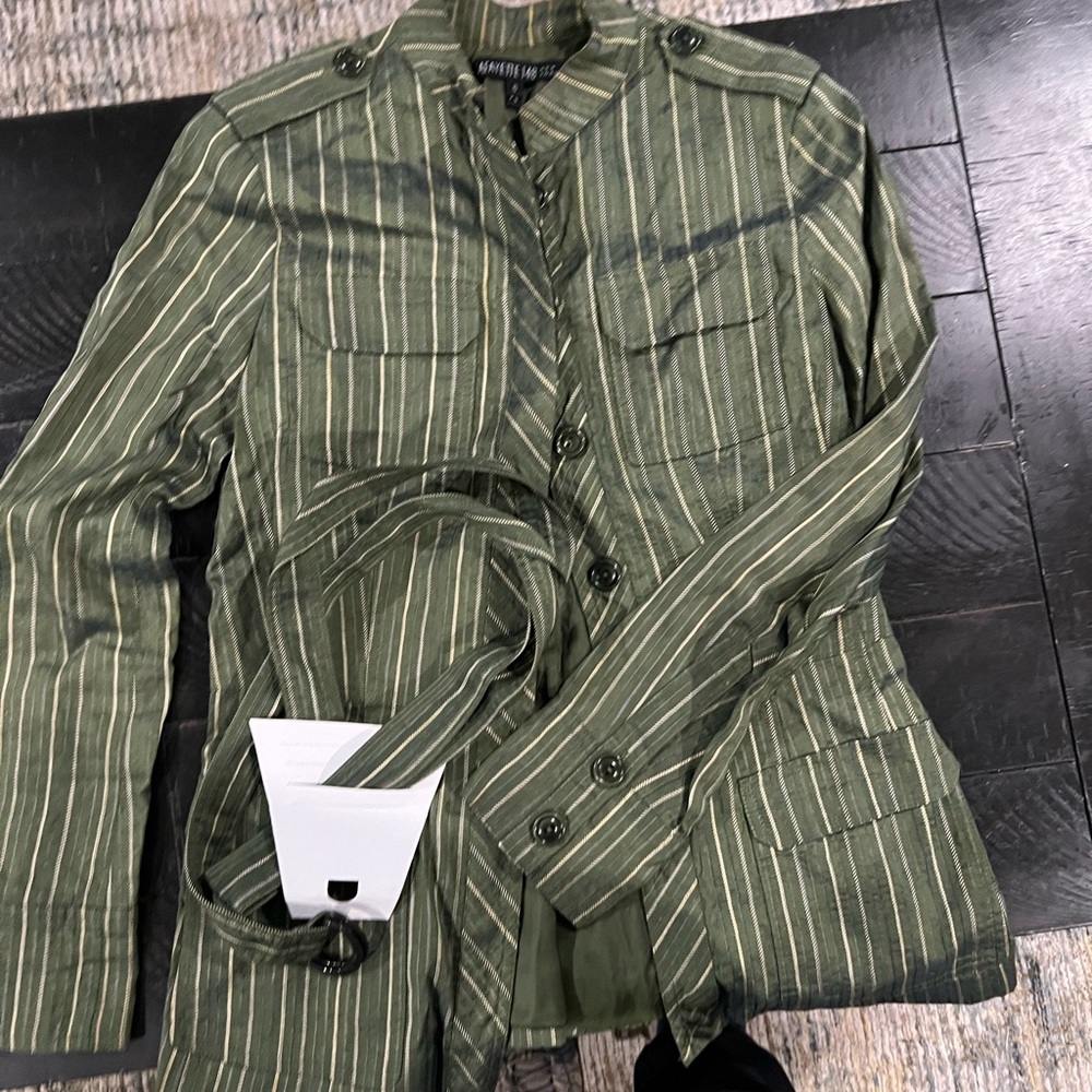Lafayette 148 New York Green Striped Blazer